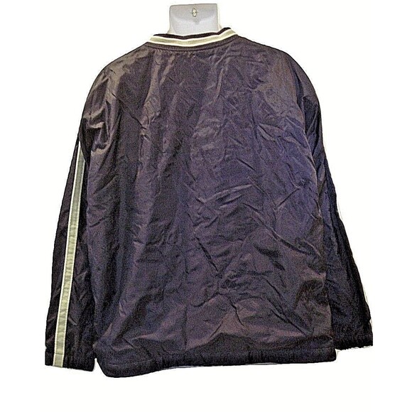 Steve and Barrys Windbreaker Vintage 90s L Navy Harlem Spellout Pullover Lined L - Picture 6 of 8